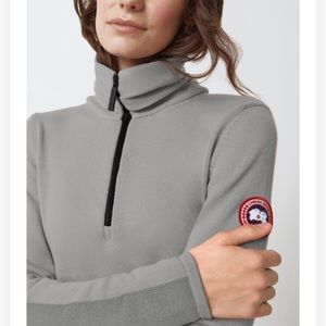NWT - Canada Goose Women’s Fairhaven 1/4 Zip Sweater Silver Ore - Size Small